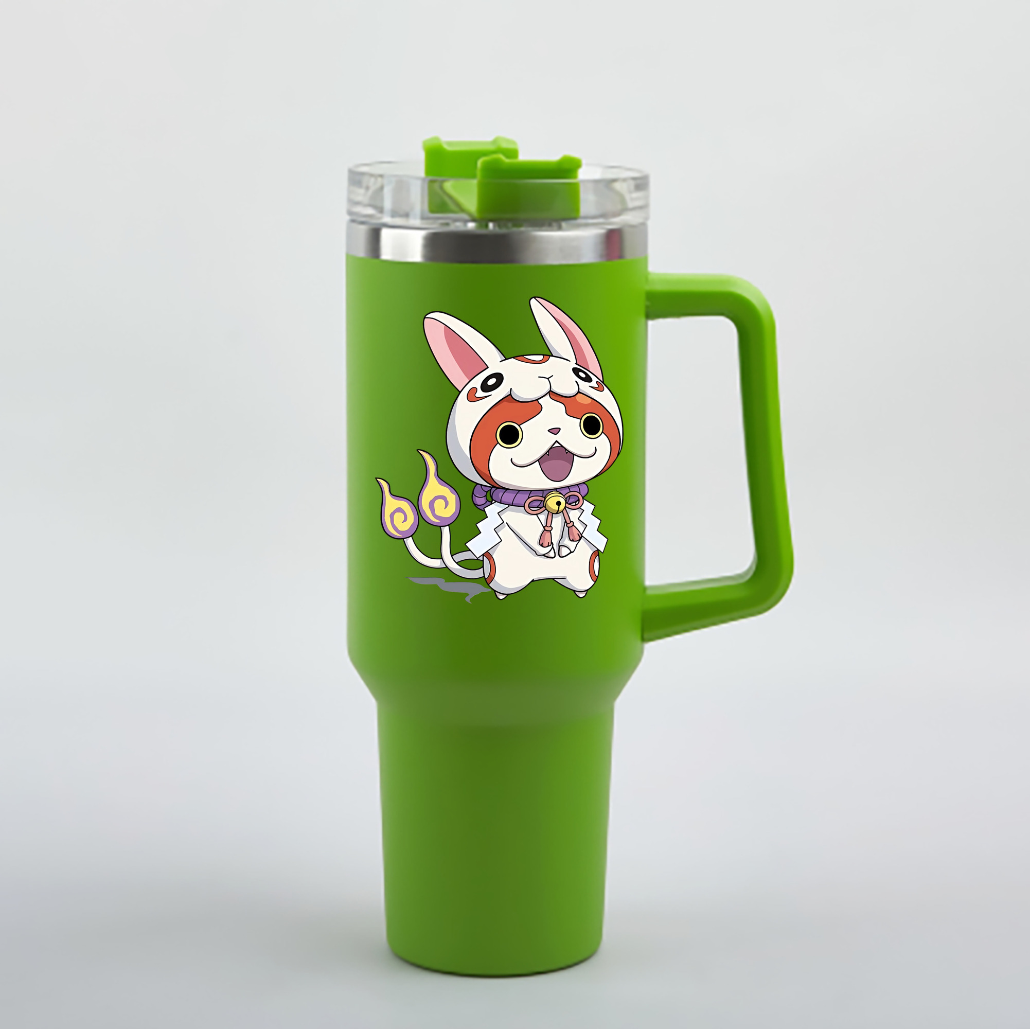 （画像用） 妖怪ウォッチ Yo-kai Watch 1200mL車用タンブラー - クリスタルステッカー（プラスチックストロー付き）